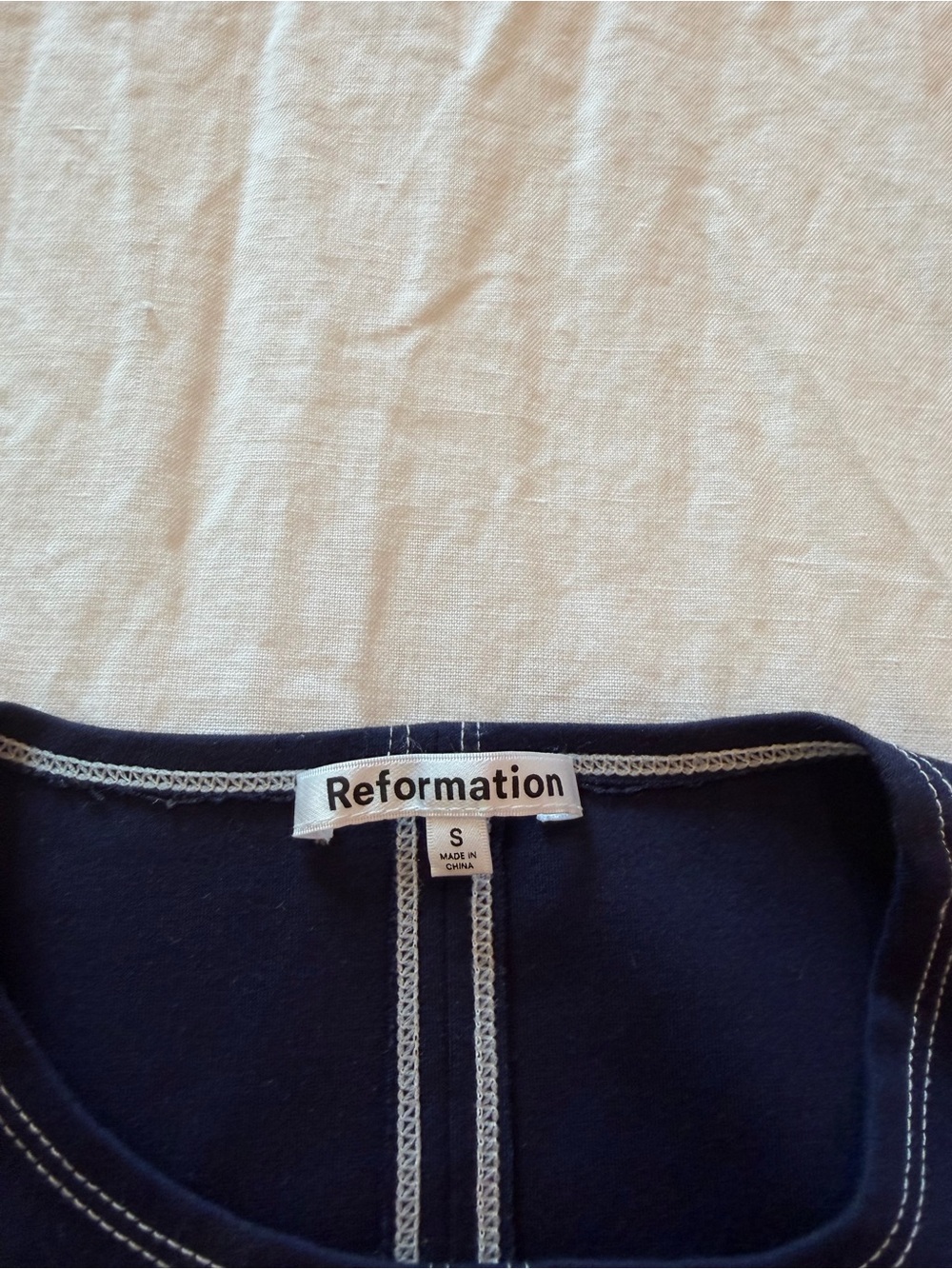 Reformation Navy Top - Picture 3 of 3